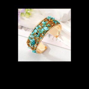 Stunning cuff beaded bracelet